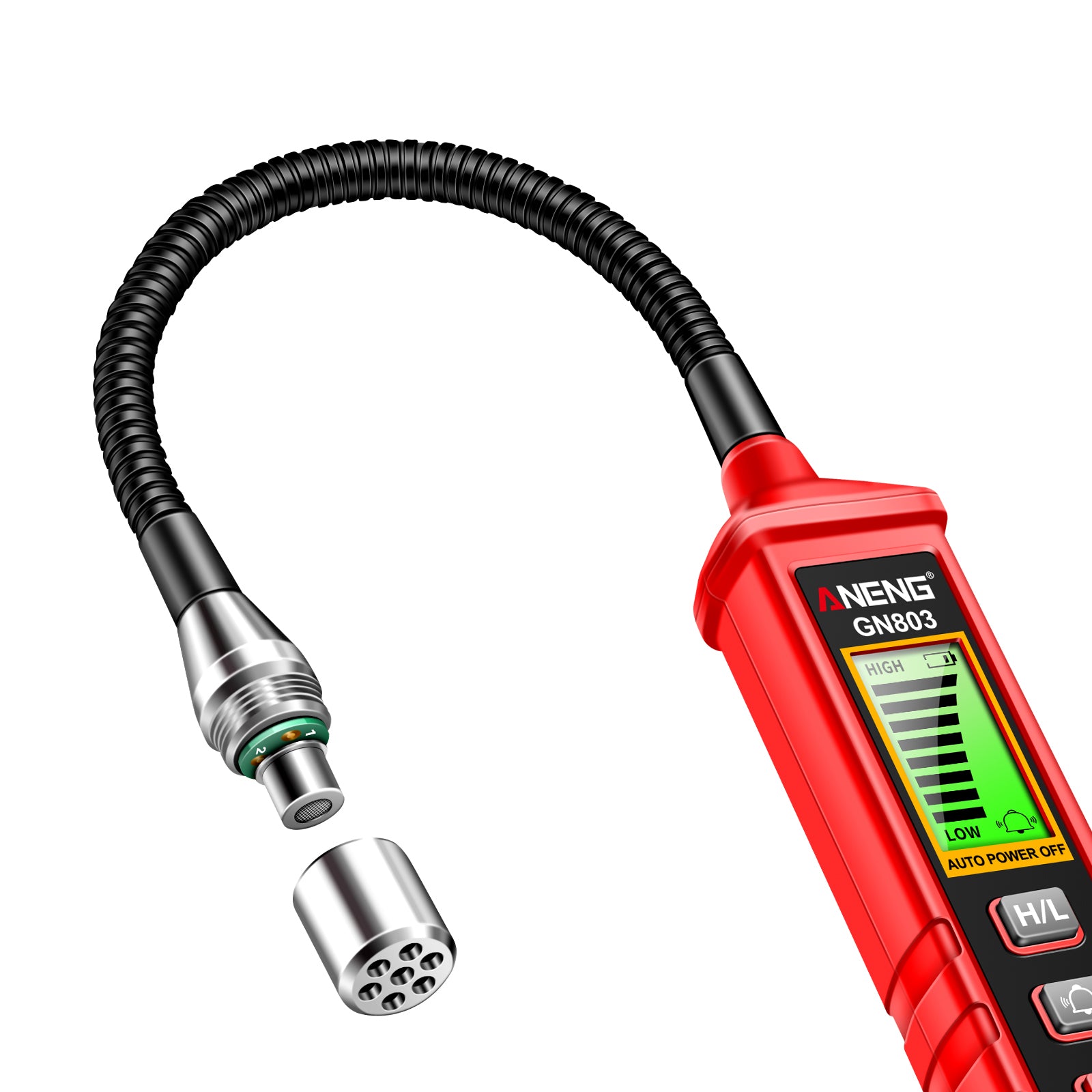 ANENG GN803 Combustible Gas Detector with Indicator Screen, Flexible Hose Methane Tester ANENG GN803 Combustible Gas Detector with Indicator Screen, Flexible Hose Methane Tester